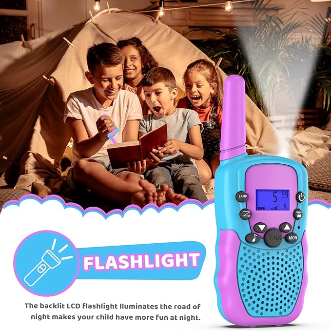 Toys for 4-12 Year Old Boys or Girls, Selieve 3 Pack Walkie Talkies Outdoor Indoor Stem Toys 3 KM Range 22 Channels 2 Way Radio, Gifts for 3-10 Year Old Boys or Girls