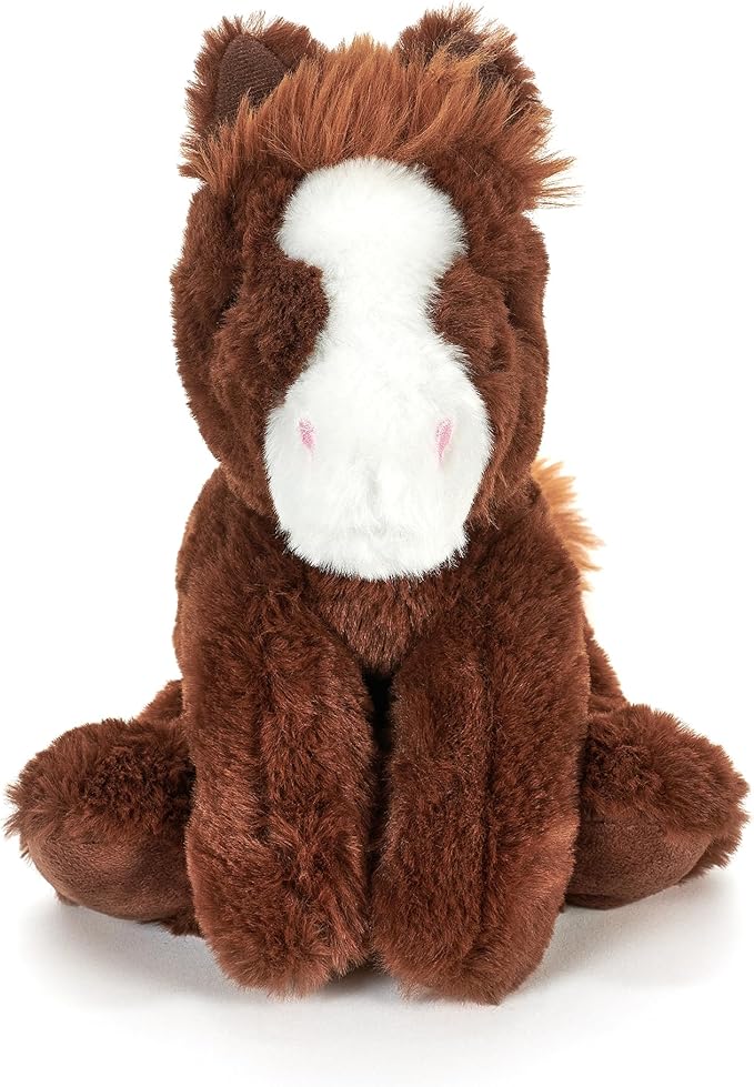 The Petting Zoo Floppy Horse Stuffed Animal Plushie, Gifts for Kids, Wild Onez Wildlife Animals, Horse Plush Toy 8 inches
