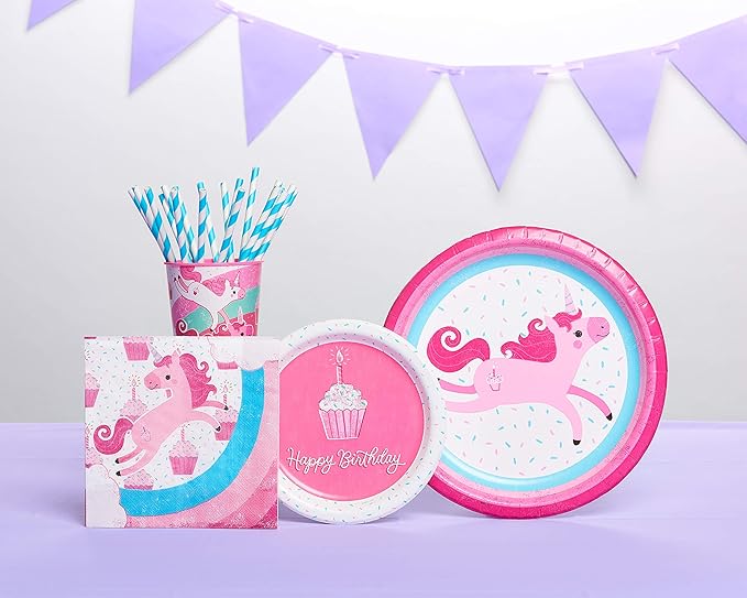 American Greetings Unicorn Party Supplies, Paper Dinner Plates (40-Count)