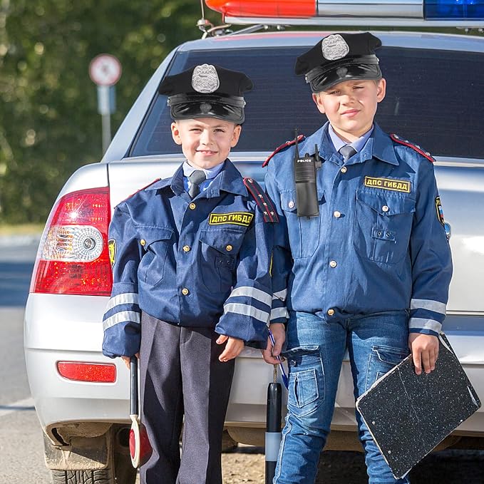 Police Accessories Kit Police Pretend Play Toys Set Hat Handcuffs Officer Costume for Halloween costume Accessories