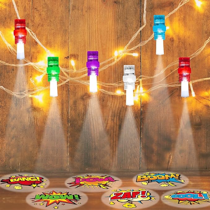 CHUNNIN 72 PCS Super Theme Hero Party Favors Hero Finger Lights LED Light Up Glow in the Dark Party Finger Flashlights Bulk for Goodie Treat Bags Stuffers Super Theme Birthday Party Supplies
