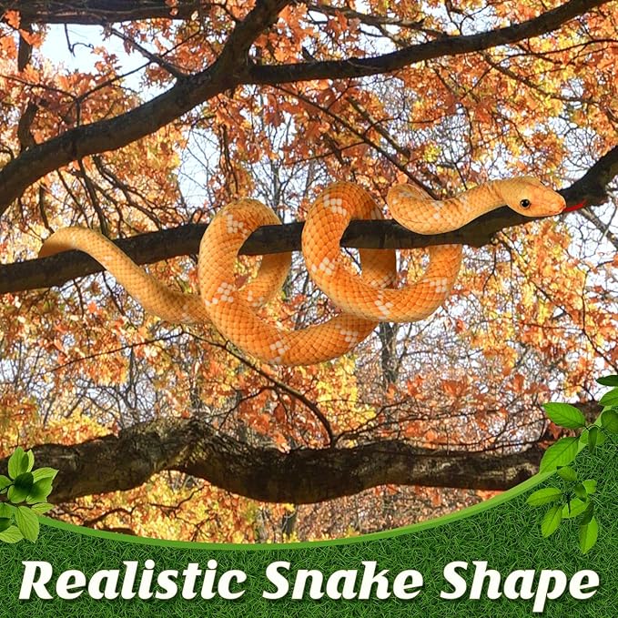 Snake Plush, Stuffed Snake Animal, 71 in Large Toy Snakes for Kids, Giant Stuffed Animals Snake, Lifelike Plush Snake for Birthday Present Party Prank Prop (Yellow)