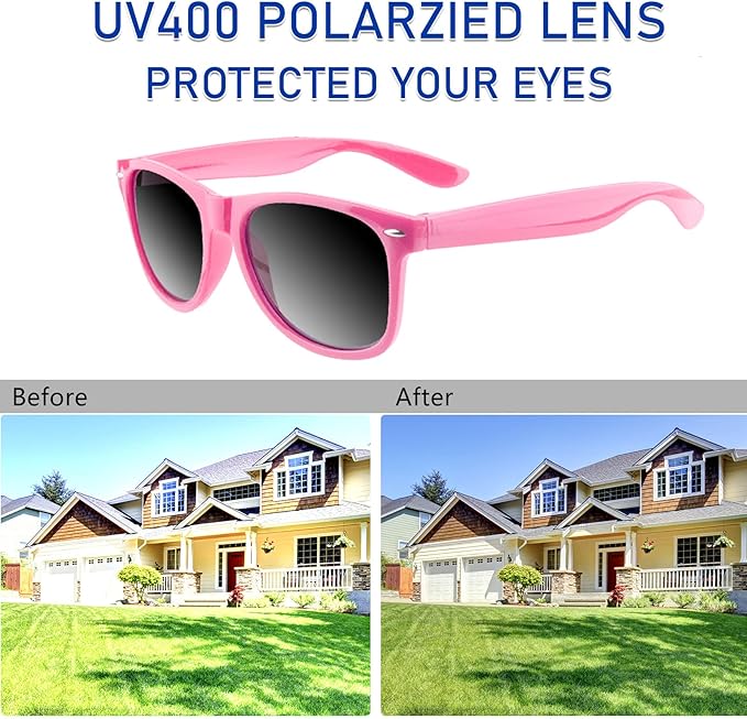 TUPARKA 12 Pack Sunglasses in Bulk for School, Birthday, Beach and Pool Party, Goody Bag Fillers, Pink