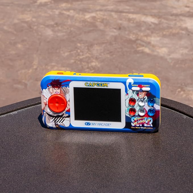 My Arcade Street Fighter II Pocket Player Pro: Capcom Officially Licensed Retro Handheld Game Consoles, 2 Games in 1, 2.75" Color Screen