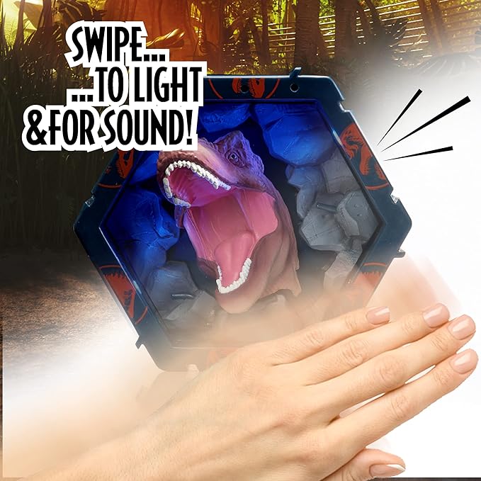 WOW! PODS Jurassic World Camp Cretaceous Tyrannosaurus Rex SFX Light-Up Bobble-Head Figure with Sound Effects | Official Fallen Kingdom Merchandis Tyrannosaurus Rex