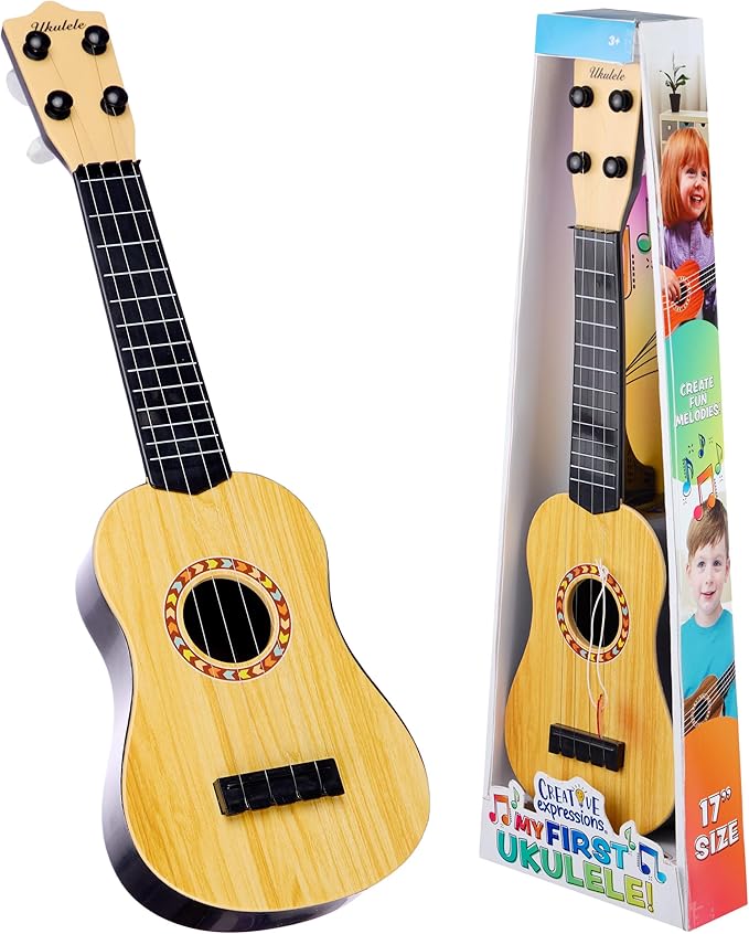 My First Ukulele, 16'' Beginner Musical Instrument Toy Child Activity, Children Learning Education Starter Guitar Gift