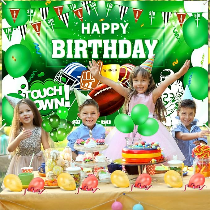 Football Birthday Party Decorations Super Game Backdrop Banner Football Bowl Theme Birthday Party Supplies Touchdown Banner Decor