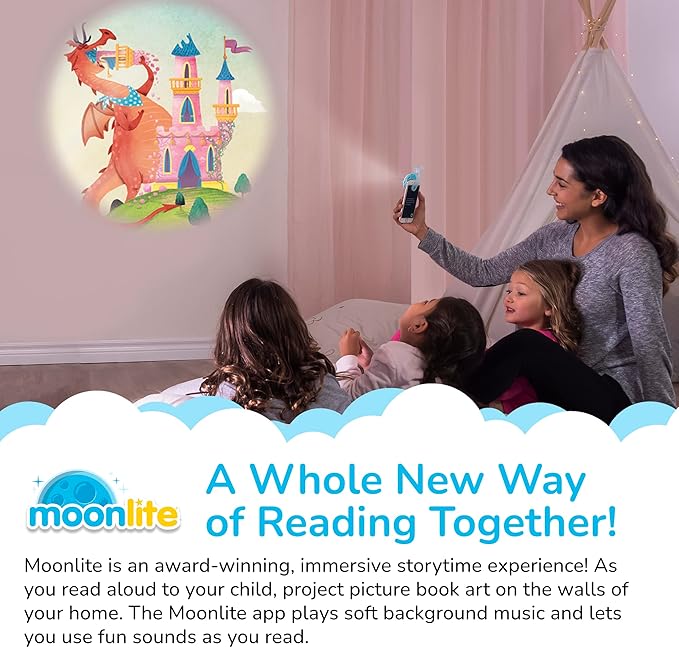 Moonlite Storytime - There was an Old Dragon Who Swallowed a Knight Storytime Disc - A Magical Read - Projector Sold Separately - Digital Story w/ Sound FX - Learning Gifts for Kids Ages 1 Year & Up