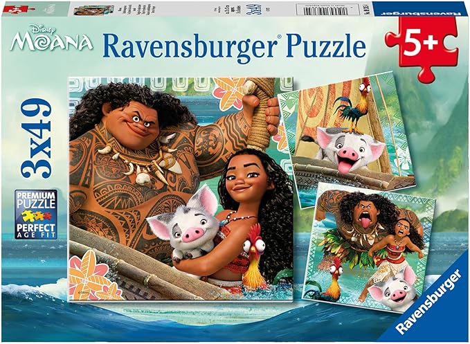 Ravensburger Disney Moana Voyage Jigsaw Puzzle for Kids | 49 Unique Pieces | Precision-Crafted Educational and Fun | Ideal for Age 3+