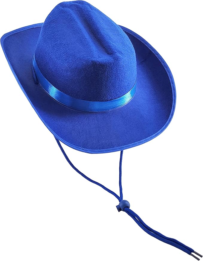The Dreidel Company Cowboy Felt Western Hat, 22" Circumference Dress Up Costume Clothes for Kids, Pretend Play, Party Favors
