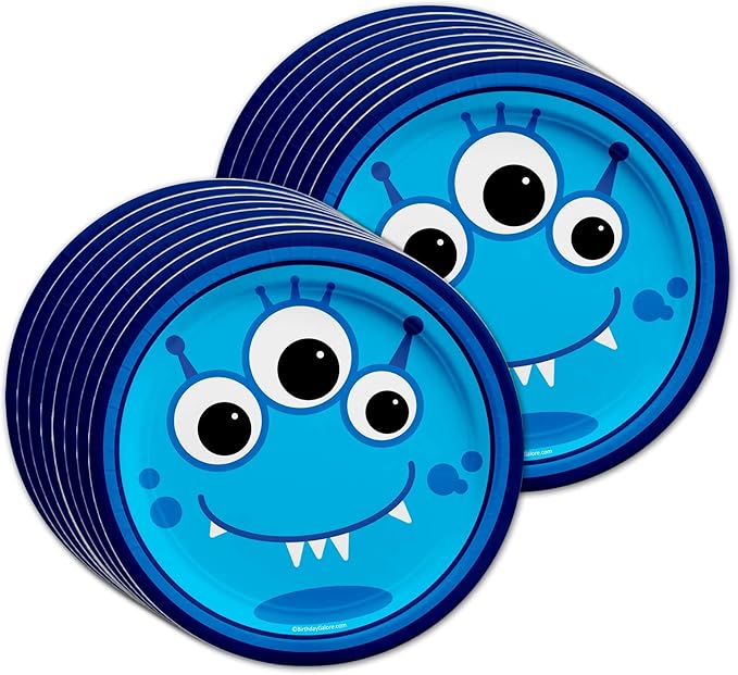 Mighty Monster Birthday Party Supplies Set Plates Napkins Cups Tableware Kit for 16