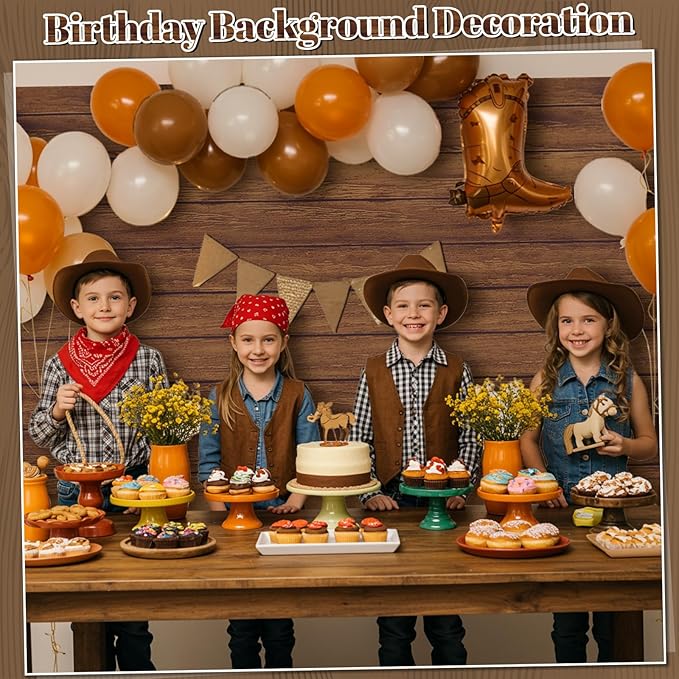 6 Pack Wood Grain Plastic Tablecloth, 54 X 108Inch Rustic Wood Table Covers for Rectangle Table Disposable Vintage Farmhouse Tablecloths for Cowboy Western Barn Birthday Baby Shower Party Supplies