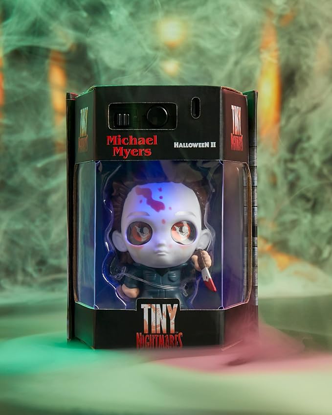 Tiny Nightmares 3-inch Black Light Edition Collectible Michael Myers Figure, Amazon Exclusive, Toy for Fans, Teenagers, Adults. Boys, Girls, Ages 14 and Up by Just Play