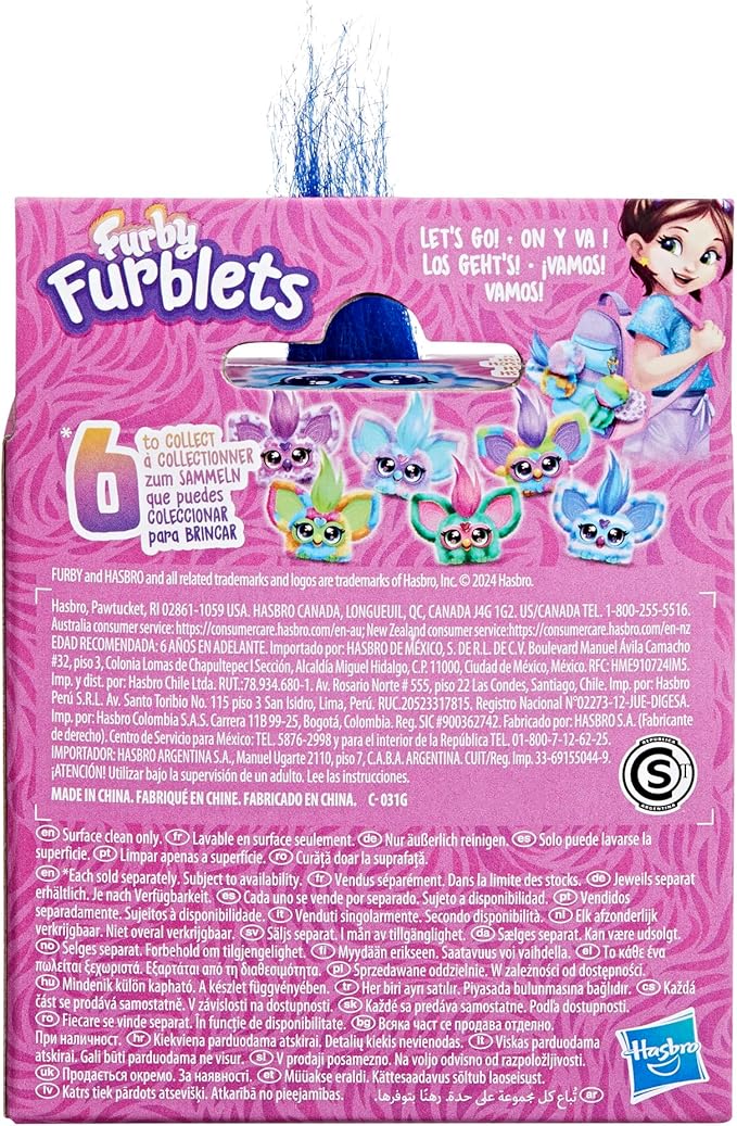 Furby Furblets Ooh-Koo Rock Mini Electronic Plush Toy for Girls & Boys 6+