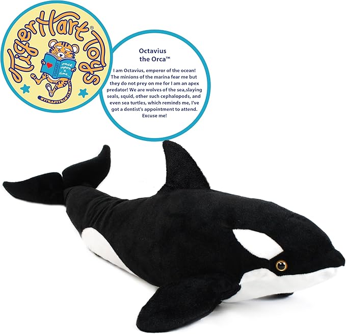 Octavius The Orca Blackfish - 28 Inch Stuffed Animal Plush