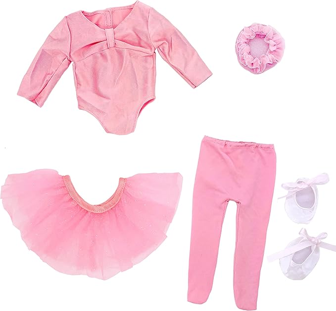 18" Doll Clothes Ballet Ballerina Outfits 5pcs Dance Dress for American OG18 Inch Doll Accessories Sets Girl Doll Clothes Gifts