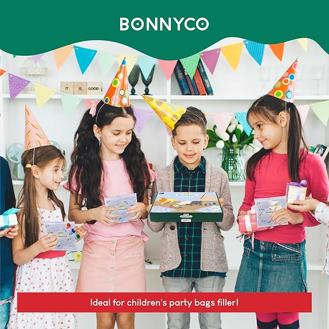 BONNYCO Safari Party Favors for Kids Painting Kit Pack 16, Jungle Goodie Bags Stuffers for Kids 3-5 4-8. Goody Bag Stuffers, Pinata Filler. Classroom Prizes, Animal Return Gifts Birthday Party Boys