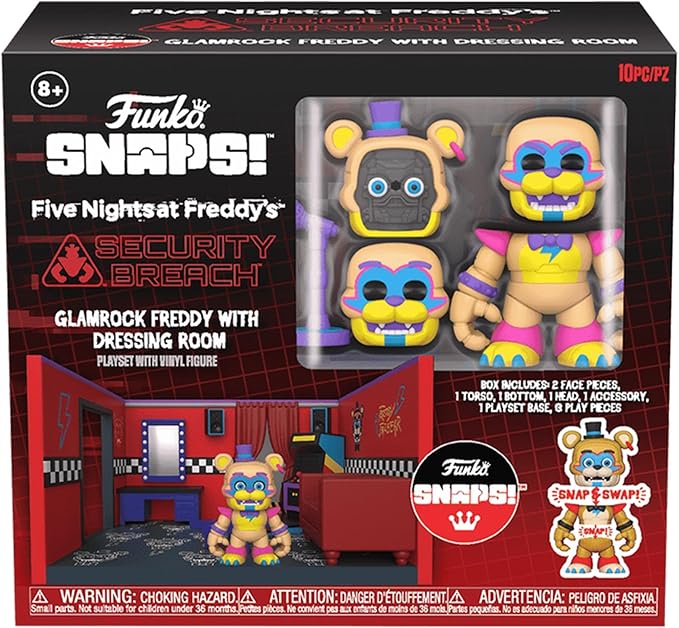 Funko Five Nights at Freddy's (FNAF) Snap: Glamrock Freddy with Dressing Room - Collectable Vinyl Figure - Gift Idea - Official Merchandise - for Kids & Adults