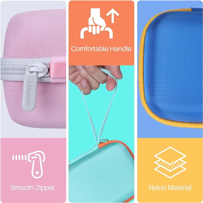 Hard Case Compatible with Yoto Mini Kids Audio Music Player Children Speaker Plays Audiobook Cards Radio (Red+ Yellow Case, for Yoto Mini)