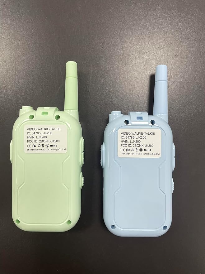 LEENK Kids Video Walkie Talkies 2 Pack – Rechargeable Video Intercom Handheld, Indoor & Outdoor Range, Easy Use for Ages 3-12, Eco ABS, Clear Voice & Long Distance Communication (Blue & Green)