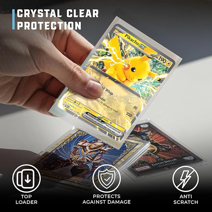 Premium Clear Card Sleeves, 100ct – Standard Size Penny Sleeves for Pokémon, Sports Cards, Baseball, Football, and Collectible Trading Cards – Acid-Free, PVC-Free, Durable Protection