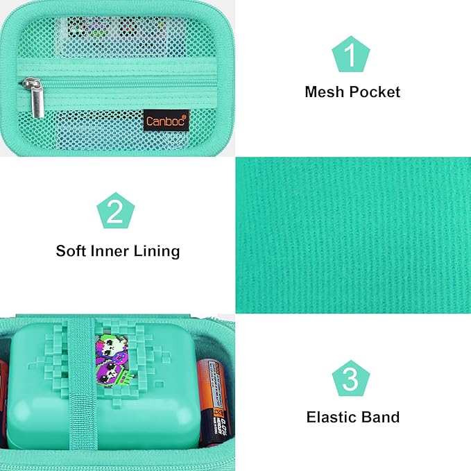 Canboc Hard Carrying Case for Bitzee Disney/Bitzee Magicals/Bitzee Interactive Toy Digital Pet, Virtual Electronic Pets Kids Toys Storage Bag, Green (Case Only)