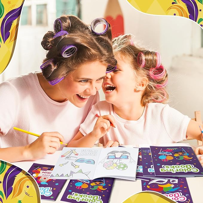 Purim Coloring Books for Kids 24Pcs Bulk Happy Purim Mini Coloring Booklet DIY Art Drawing Book for Toddlers Jewish Carnival Holiday Party Goodie Bags Stuffers Sunday School Classroom Favor