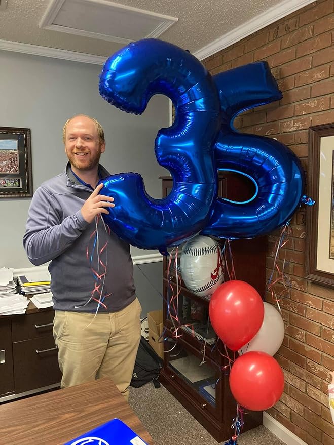 Navy Blue 5 Balloon, Number Balloon 40 Inch, Blue Party Supplies, 5th Birthday Balloon Decorations, 5 Number Balloons, Number 5 Balloon