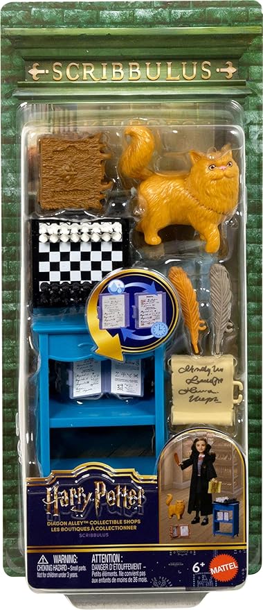 Mattel Harry Potter Toys, Diagon Alley Collectible Shops, Scribbulus with 8 Movie-Inspired Accessories and Surprises