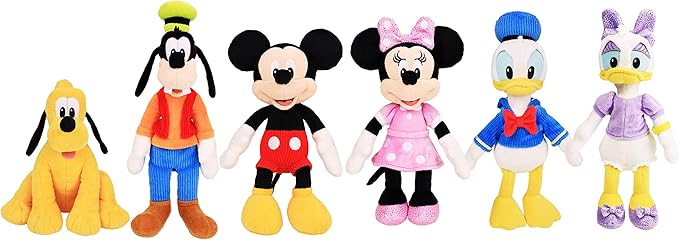 Disney Junior Mickey Mouse Small Plush Pluto, Stuffed Animals, Dog, Kids Toys for Ages 2 Up by Just Play