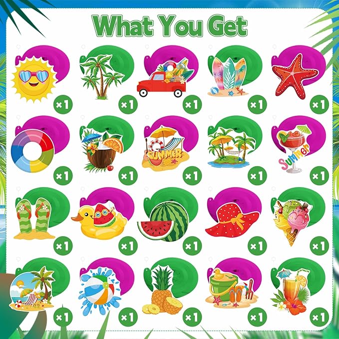 40Pcs Summer Pool Beach Hanging Swirls, Colorful Pool Party Hanging Swirl Decorations Summer Ceiling Hanging Decors for Hawaii Beach Birthday Party Decor Supplies
