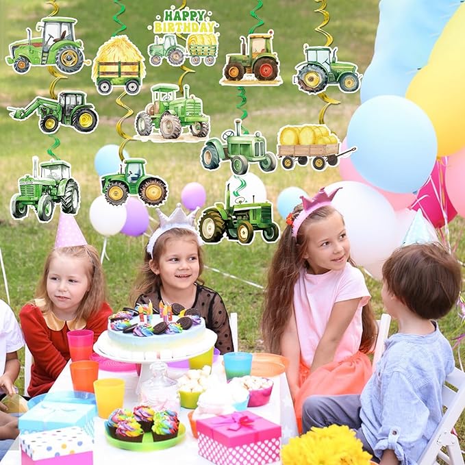 Tractor Hanging Swirls Tractor Birthday Decorations Farm Truck Birthday Decorations Tractor Party Favors Tractor Party Decorations