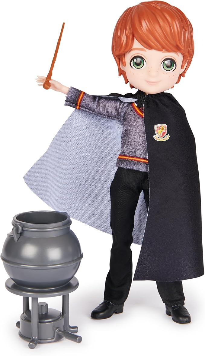 Wizarding World Harry Potter, 8-inch Ron Weasley Doll 12-Piece Back to Hogwarts Gift Set with Doll Accessories, Kids Toys for Ages 6 and up