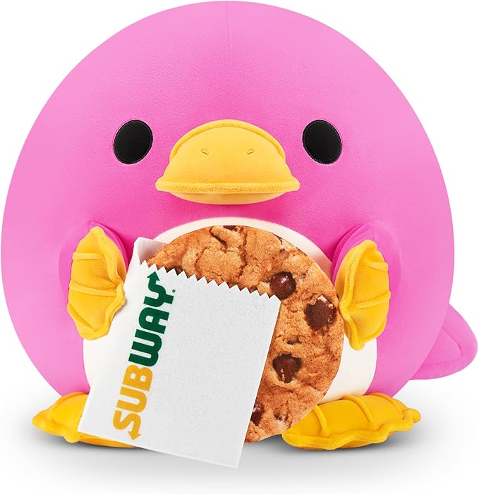 Snackles Series 2 Platypus & Subway 8 Inch Plush by ZURU, Ultra Soft Plush, Collectible Plush with Real Licensed Brands, Stuffed Animal, Giftable