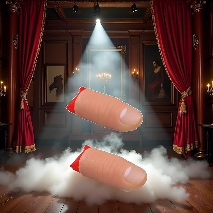 2 Pcs Fake Thumb Tip Magic Tricks,Fake Thumb Tip Silk Vanish Magic Disappearing Silk,Fake Thumb Tip Magic Trick Gimmick Magician Accessory Magic Kits and Accessories,Novelty and Gag Toys