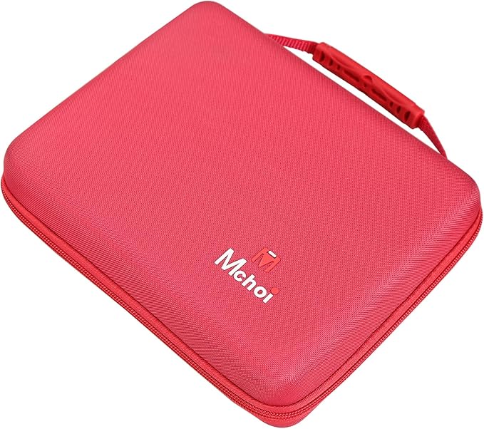 Mchoi Case Storage for HotWheels 20 Cars, Toy Car Organizer for Your Matchbox Cars Storage, Red, Case Only