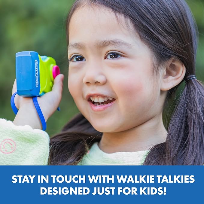 Educational Insights GeoSafari My First Walkie Talkies 2-Pack - Mini Kids Walkie Talkies, Camping Toys for Outdoor Exploration, Kid-Friendly Handheld Radios for Girls & Boys Ages 4+