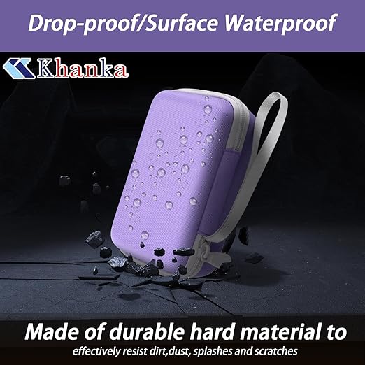 khanka Hard Travel Case Replacement for Anbernic RG34XX Handheld Game Console,Case Only. (Purple)