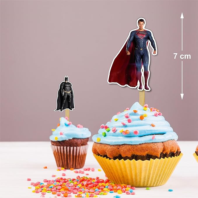 Suprhero Cupcake Topper – Hero-Themed Decorative Party Picks for Birthday Cupcakes, Dessert Tables, Themed Celebrations, Event Styling, Costume Parties, and Special Occasion Decorations