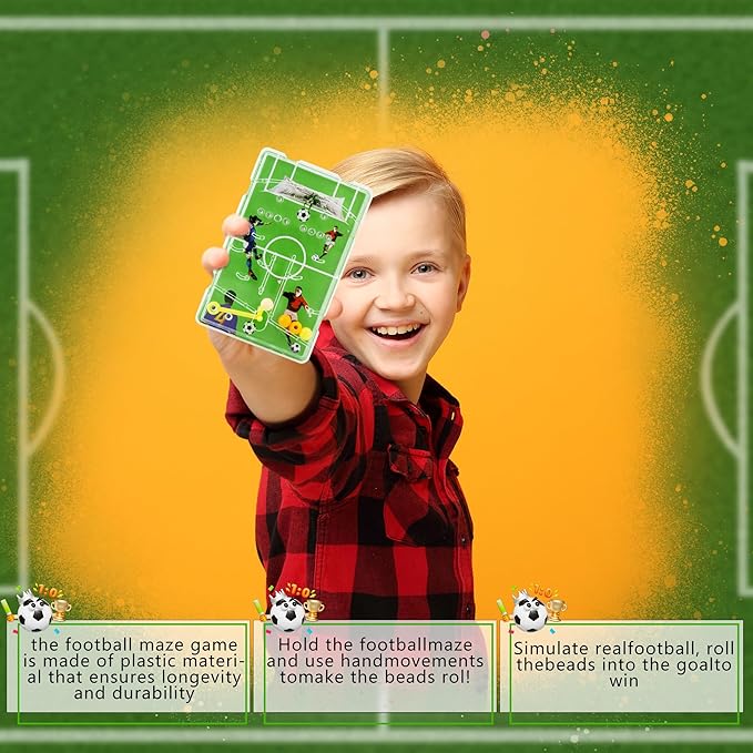 60 Pcs Mini Pinball Machine Football Maze Puzzles Pinball Games Soccer Pinball Toys for Kids Classroom Prizes Children's Day Birthday Football Theme Party Favors