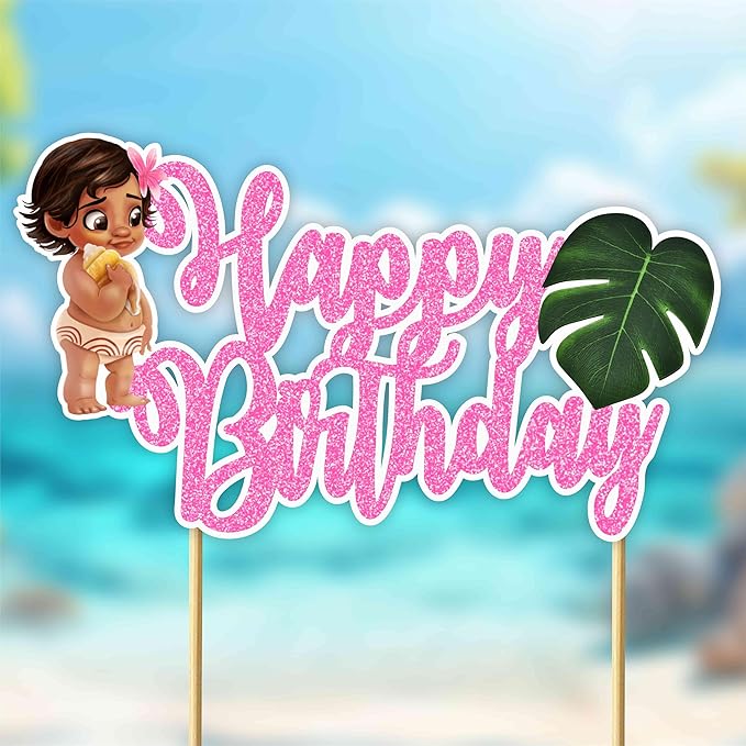 Bby Mna Happy Birthday Cake Topper – Adorable Cartoon Character Birthday Cake Decoration – Durable, Reusable, and Easy to Use Cake Topper – Perfect Party Supplies for Boys and Girls
