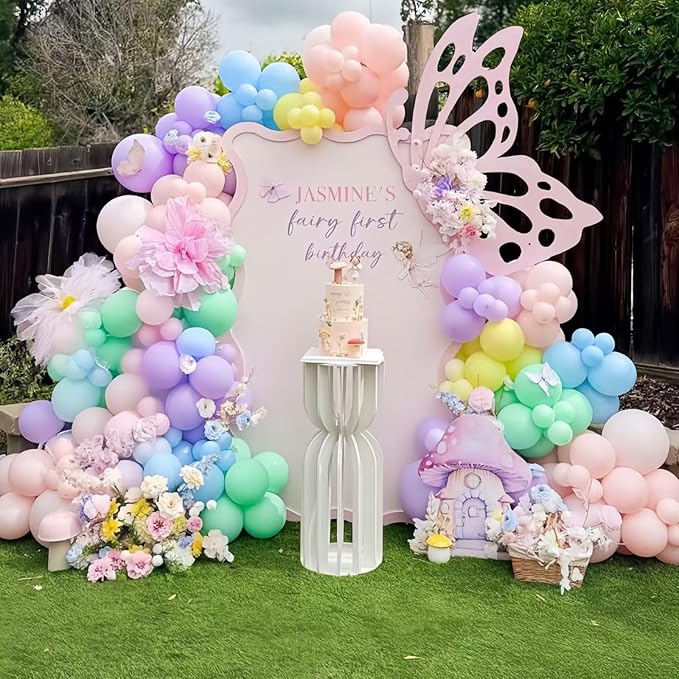 Pink Green Blue Balloon, 60 Packs 12 Inch Pastel Pink Blue Light Sage Green White Balloons for Baby Shower Happy Easter Wildflower Tea Party 1st Birthday Decorations