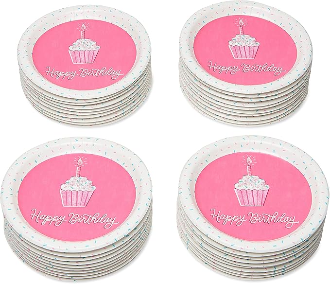 American Greetings Unicorn Party Supplies, Paper Dessert Plates (40-Count)