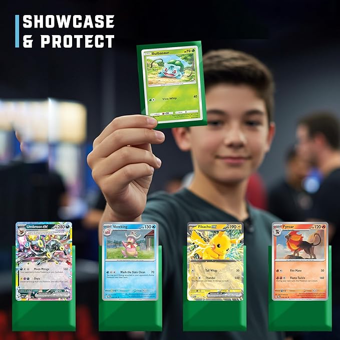 Premium Clear Card Sleeves, 100ct – Standard Size Penny Sleeves for Pokémon, Sports Cards, Baseball, Football, and Collectible Trading Cards – Acid-Free, PVC-Free, Durable Protection, Green