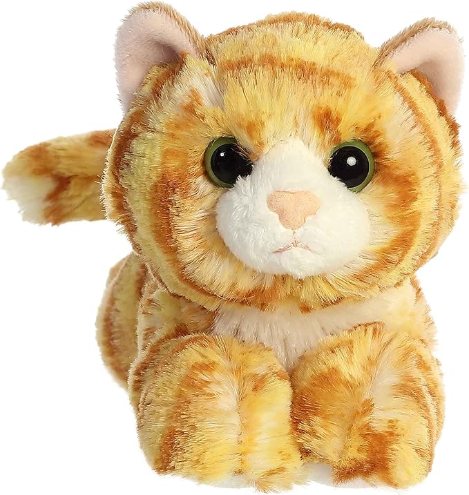 Aurora® Adorable Mini Flopsie™ Ginger Cat™ Stuffed Animal - Mini Companions Ready for Playful Adventures - for Kids All Ages, Toddlers, Adults, and Families - Orange 8 Inches