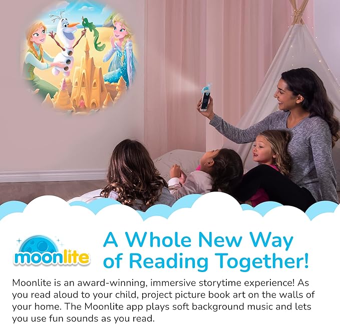 Moonlite Storytime - Disney's Frozen Olaf’s Perfect Summer Day Storytime Disc - A Magical Read - Projector Sold Separately - Digital Story w/ Sound FX - Learning Gifts for Kids Ages 1 Year & Up