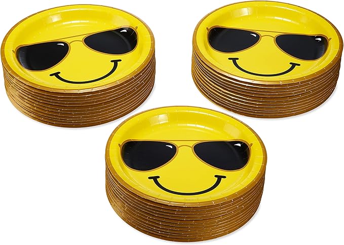 American Greetings Retro Party Supplies, Smiley Face (36-Count)