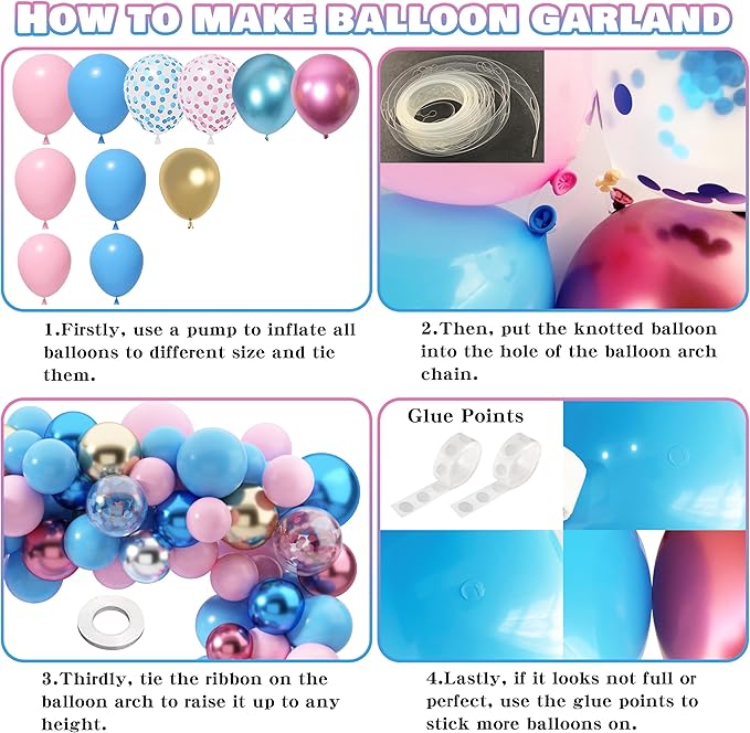 92Pcs Gender Reveal Decorations and Baby Box with Letters Set Boy or Girl Gender Reveal Party Supplies Party Ideas Tablecloth Backdrop Pink and Blue Balloons Baby Boxes with Letters Decorations Kit