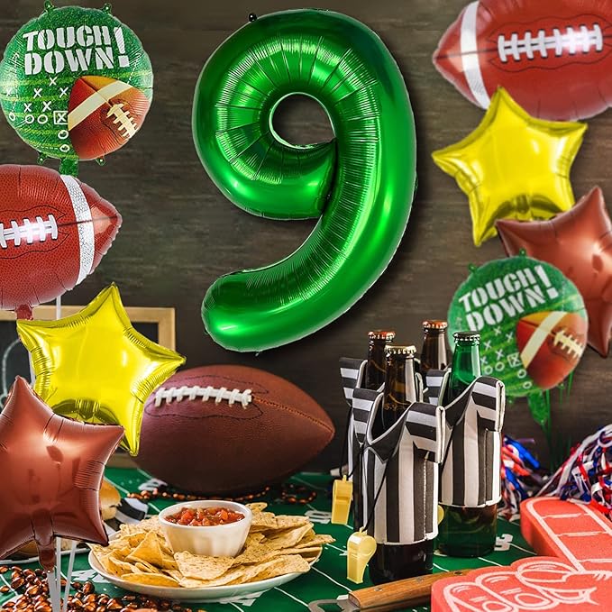 Football Balloons Set Football Birthday Party Decorations Football Touchdown Sports Theme Birthday Party Decoration, Tailgate Game Day Football Theme Supplies Birthday Party Decorations