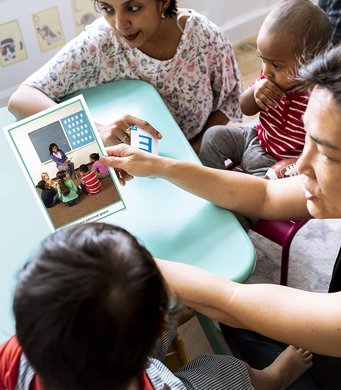 Key Education Photo Conversation Cards—Social Emotional Flash Cards For Children With Autism and Aspergers, Behavioral and Communication Skills Practice, Educational Games for Kindergarten+ (90 pc)